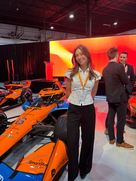 Logan Fung at the McLaren Racing Center