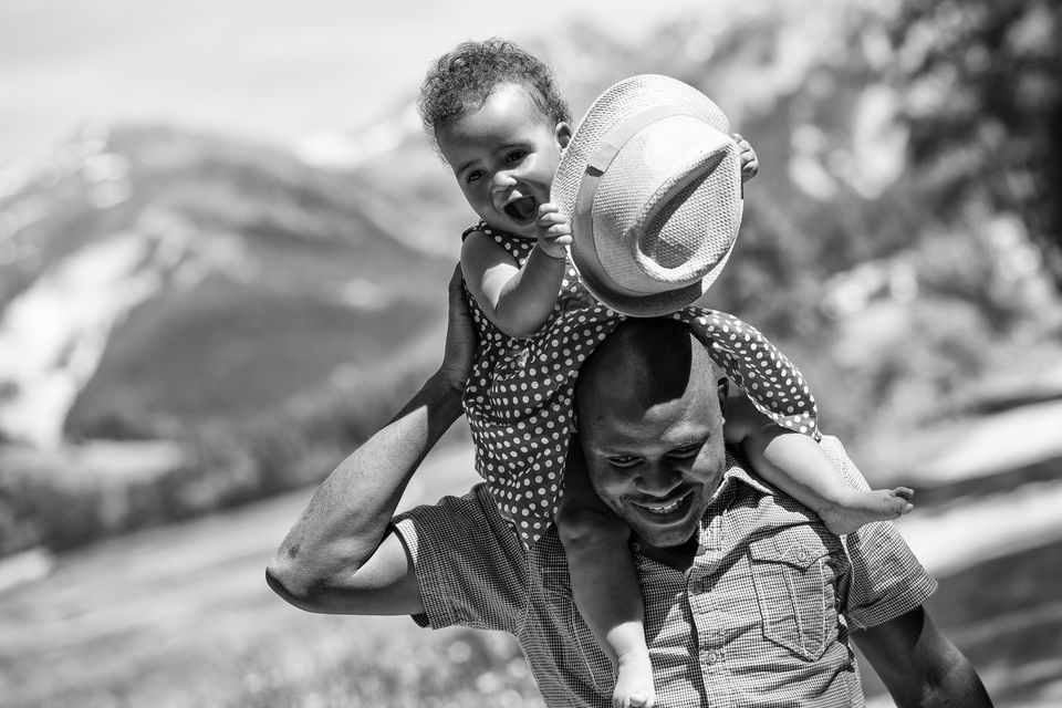 Vater und Tochter im Val Müstair.