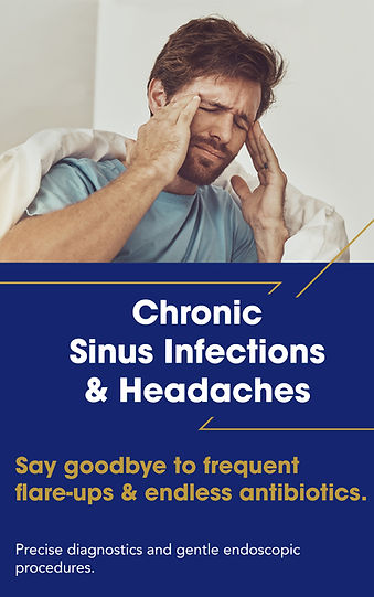 Chronic sinus infection and headaches. Solution: Precise diagnostics and gentle endoscopic procedures.