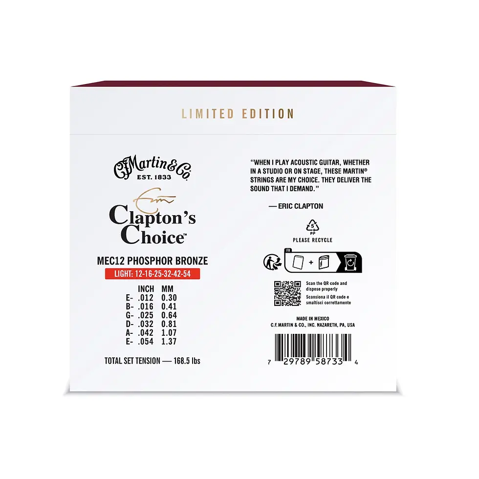 תמונה ממוזערת: סט מיתרים לאקוסטית 0.12 מרטין ERIC CLAPTON