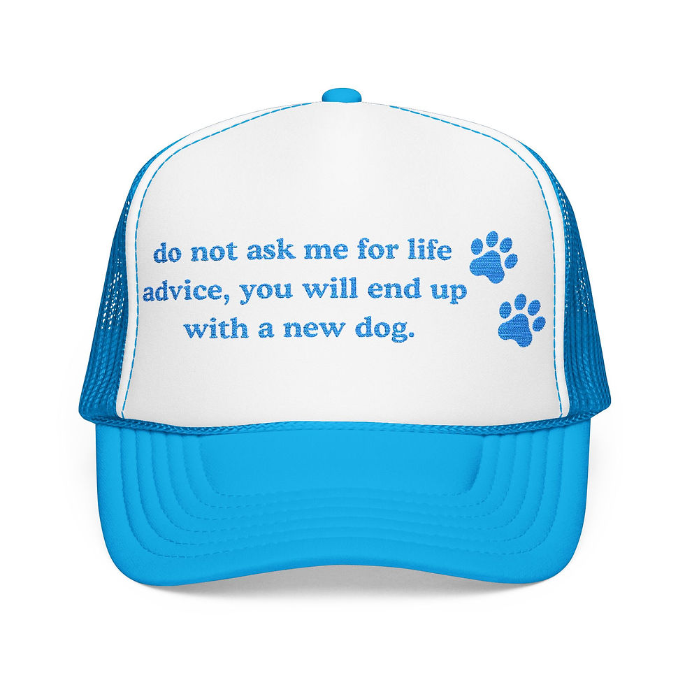 Thumbnail: Dog Lover Embroidered Foam Trucker Hat, Funny Hat, Dog Mom Hat