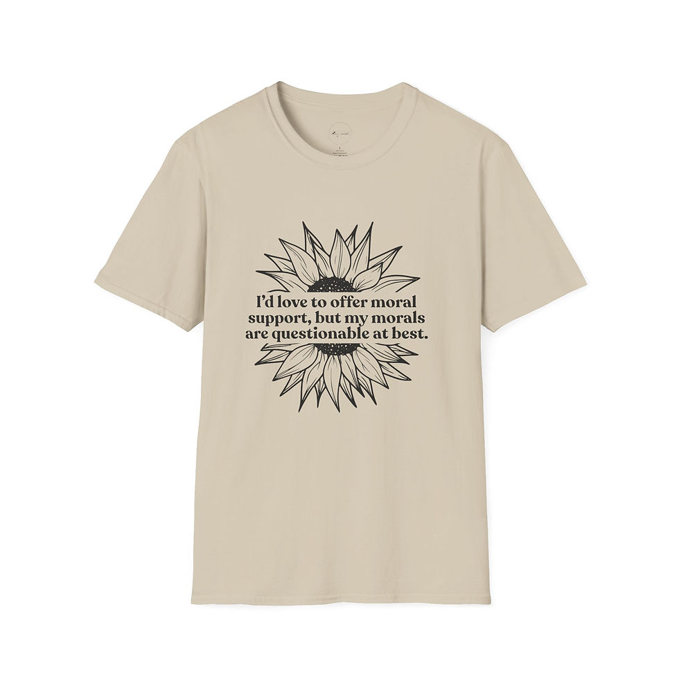 Thumbnail: Questionable Morals Floral Statement Unisex T‑Shirt