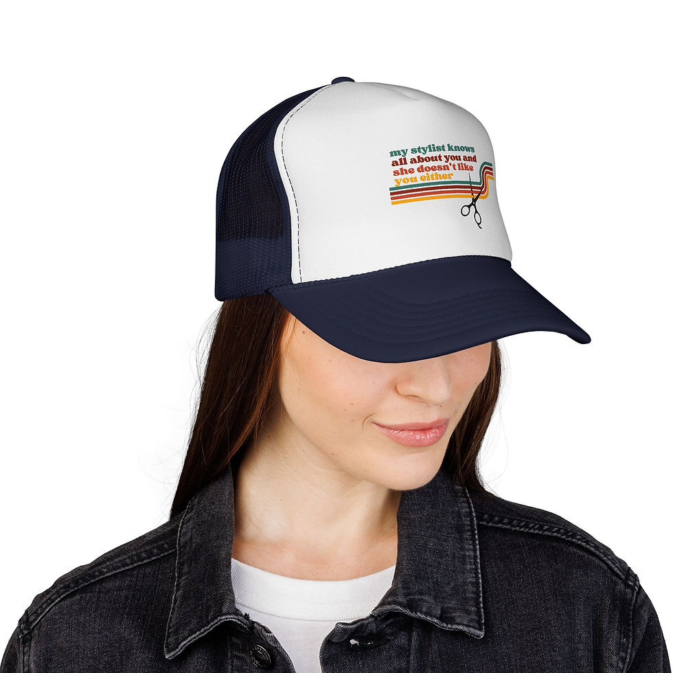 Thumbnail: My Stylist Knows All About You Trucker Cap - Fun & Stylish Headwear