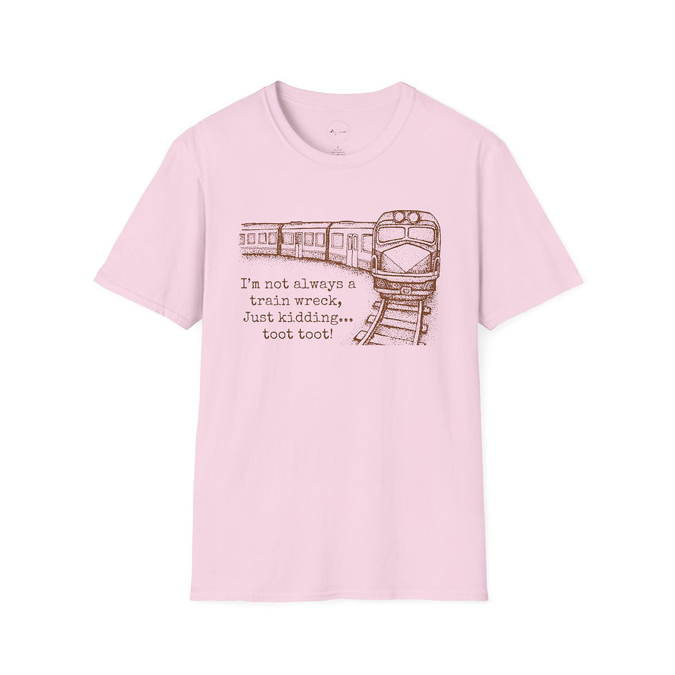 Thumbnail: Train Wreck Unisex T-shirt, Toot Toot