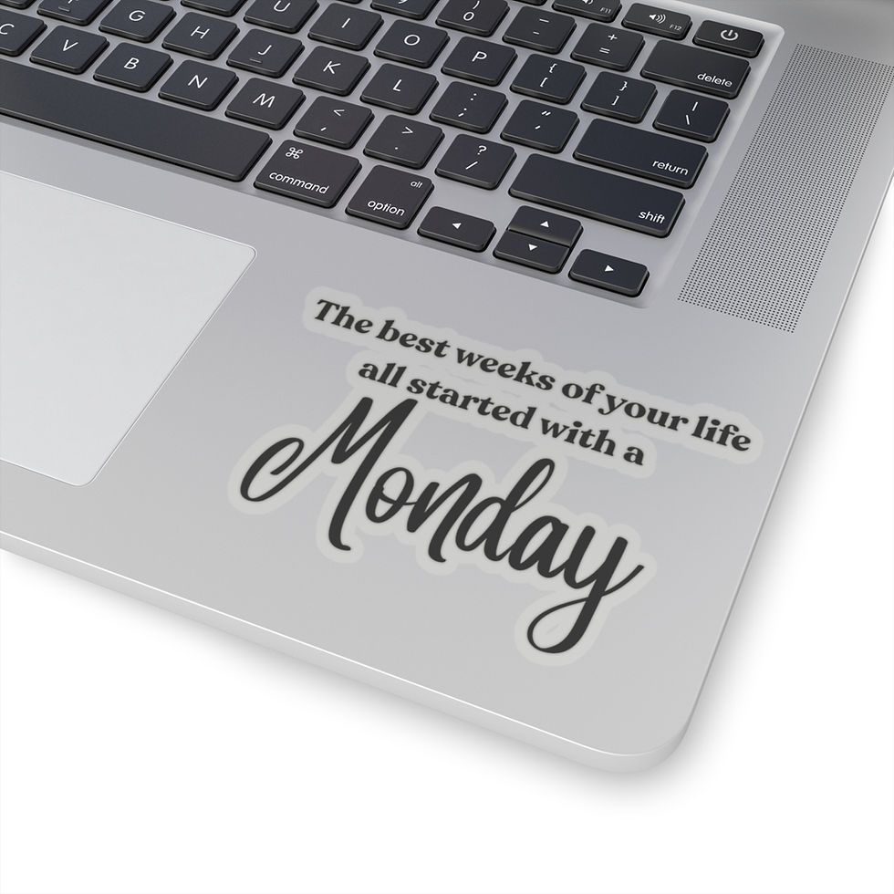 Thumbnail: Monday Motivation Kiss-Cut Stickers - Fun Decor, Laptop | Cup Stickers