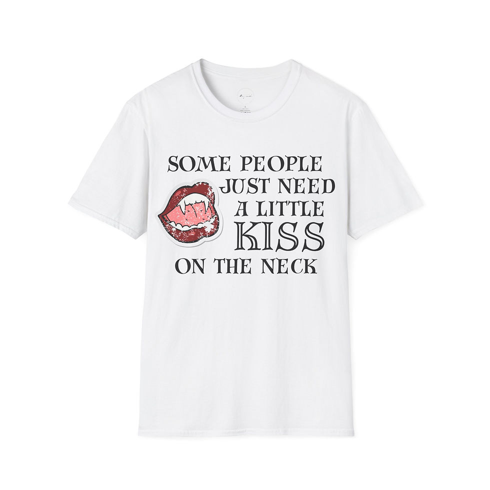 Thumbnail: Need A Little Kiss On the Neck, Unisex Tee, Comfy T-Shirt, Humor Vampire Tee