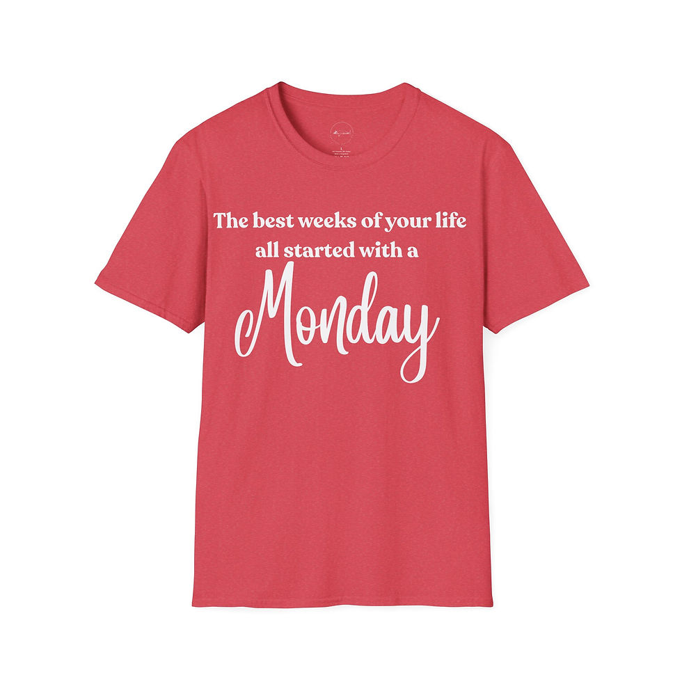 Thumbnail: Days of the Week- Monday Unisex Tee, Comfy Graphic T-Shirt