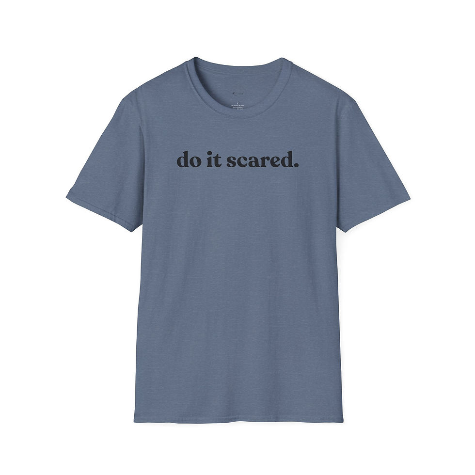Thumbnail: Do It Scared T-Shirt — Minimal Motivational Quote Unisex Tee