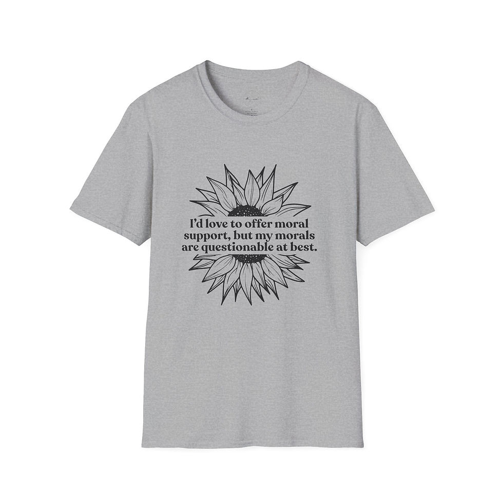 Thumbnail: Questionable Morals Floral Statement Unisex T‑Shirt