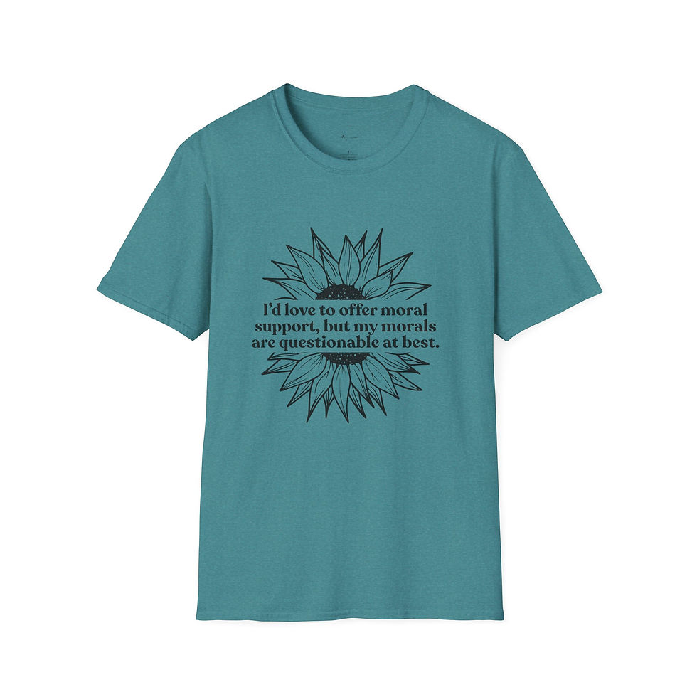 Thumbnail: Questionable Morals Floral Statement Unisex T‑Shirt