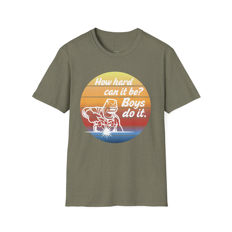 Thumbnail: Women Welder How Hard Can It Be, Unisex T-shirt, Women In Trades