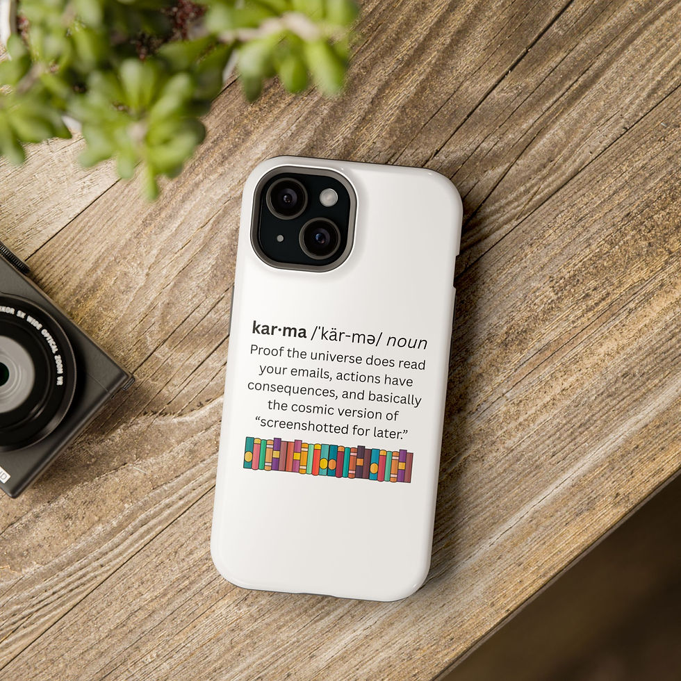 Thumbnail: Magnetic Impact-Resistant Phone Case with Karma Design, Durable Phone Protection