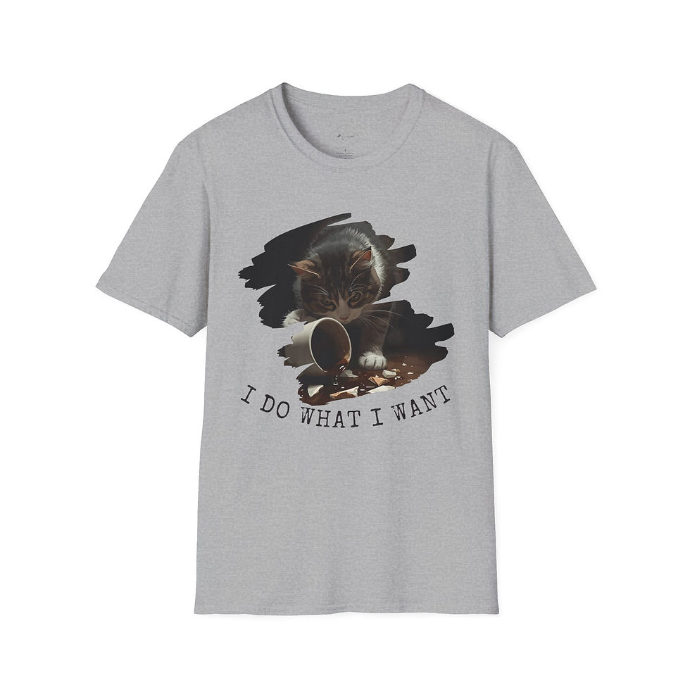 Thumbnail: I Do What I Want Cat T-Shirt for Cat Lovers, Unisex T-shirt