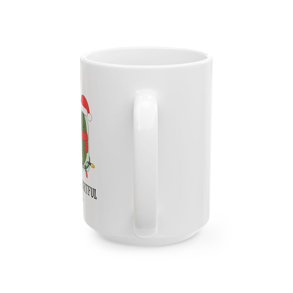 Thumbnail: Dill-Lightful Christmas Pickle Ceramic Mug, Gift, 15oz