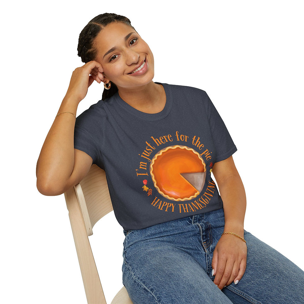 Thumbnail: I'm Just Here For The Pie T-Shirt, Unisex Tee, Funny Thanksgiving T-Shirt