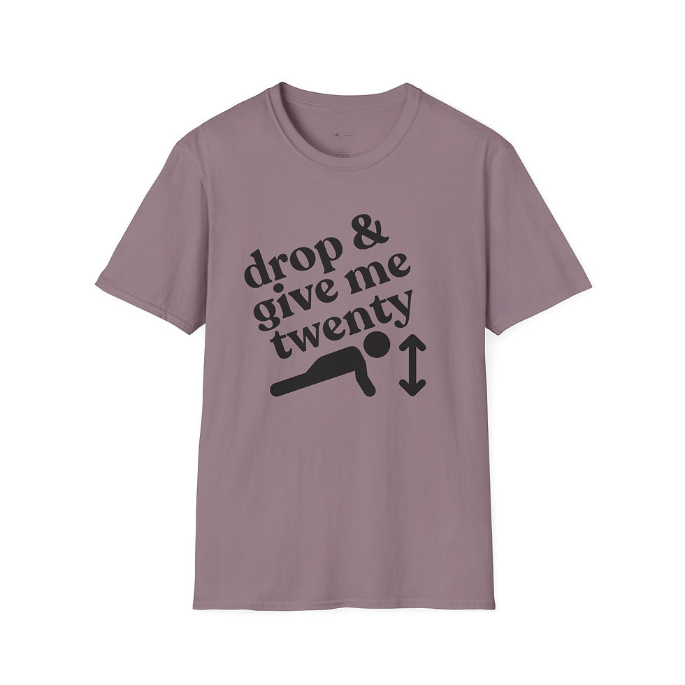 Thumbnail: Drop and Give Me Twenty Push-Up Workout Unisex T-Shirt, Fitness Tee