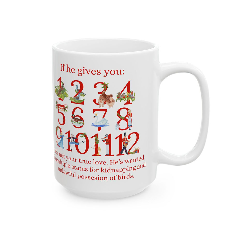 Thumbnail: 12 Days of Christmas Humorous Holiday Ceramic Mug 