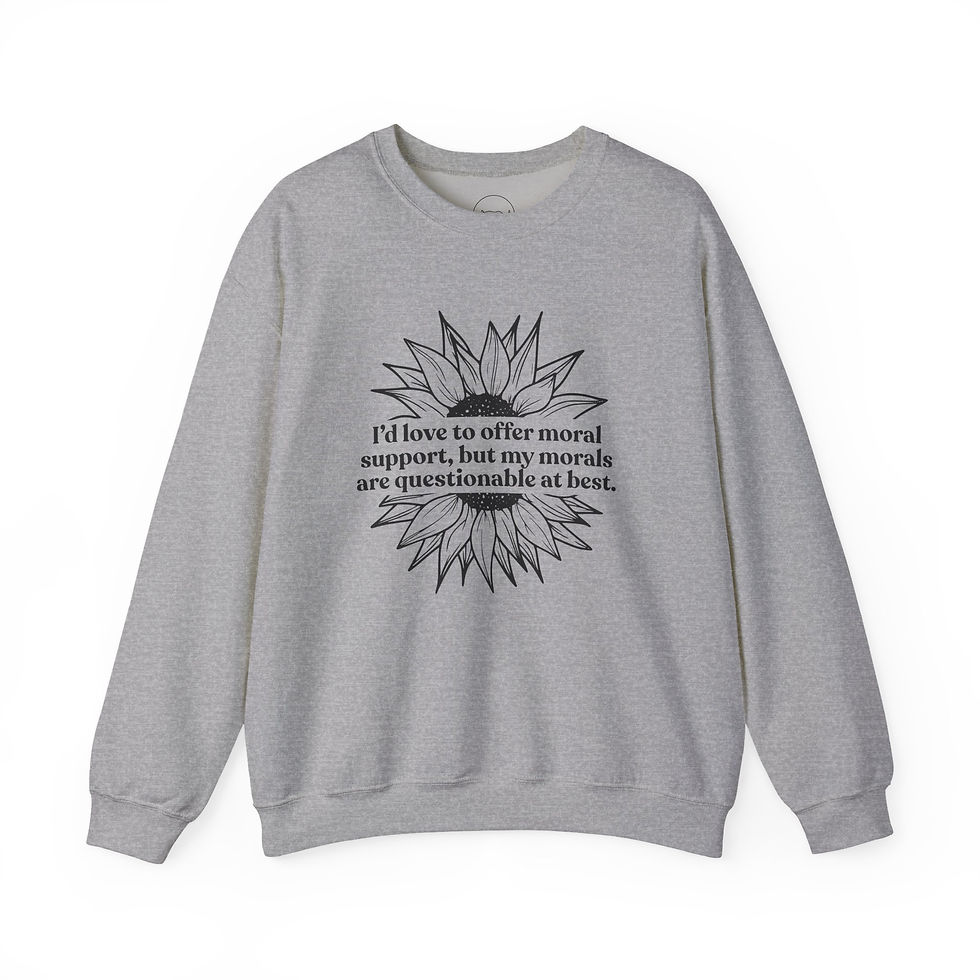 Thumbnail: Questionable Morals Floral Graphic Crewneck Sweatshirt