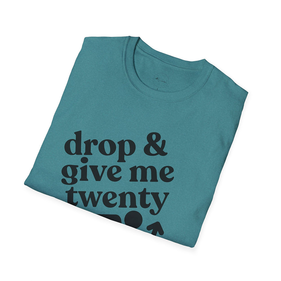 Thumbnail: Drop and Give Me Twenty Push-Up Workout Unisex T-Shirt, Fitness Tee