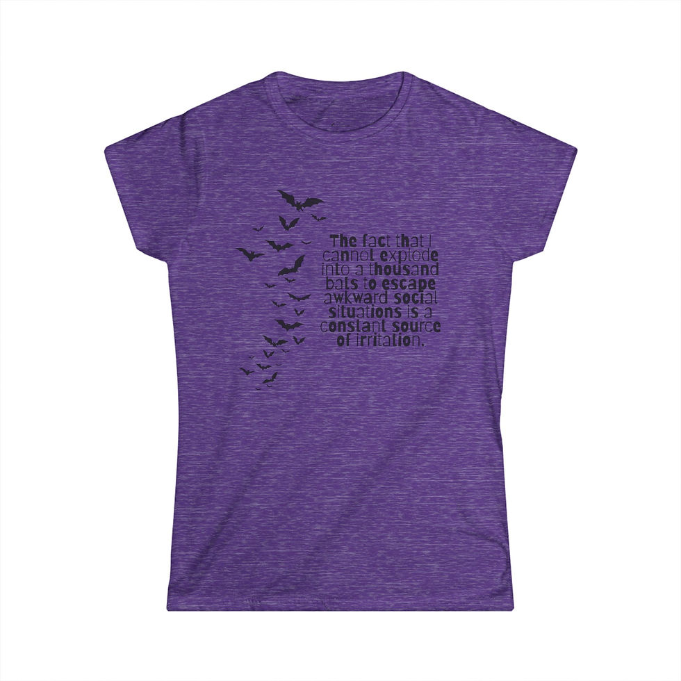 Thumbnail: Bats cute saying - Women's Softstyle Tee, Halloween Fall Top