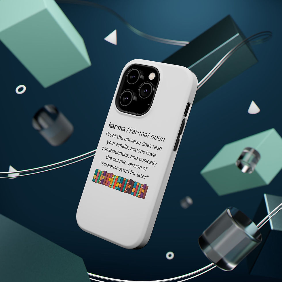 Thumbnail: Magnetic Impact-Resistant Phone Case with Karma Design, Durable Phone Protection