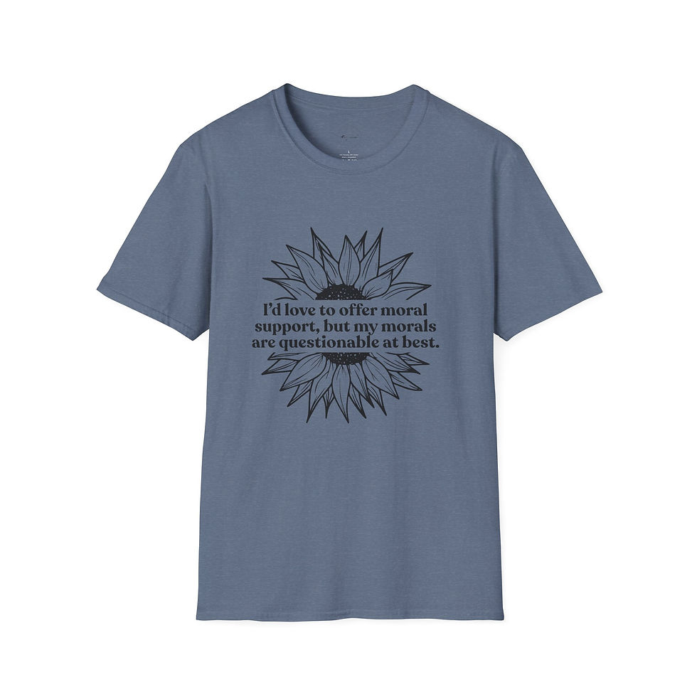 Thumbnail: Questionable Morals Floral Statement Unisex T‑Shirt