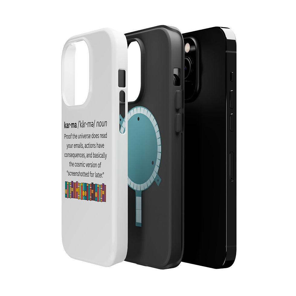 Thumbnail: Magnetic Impact-Resistant Phone Case with Karma Design, Durable Phone Protection