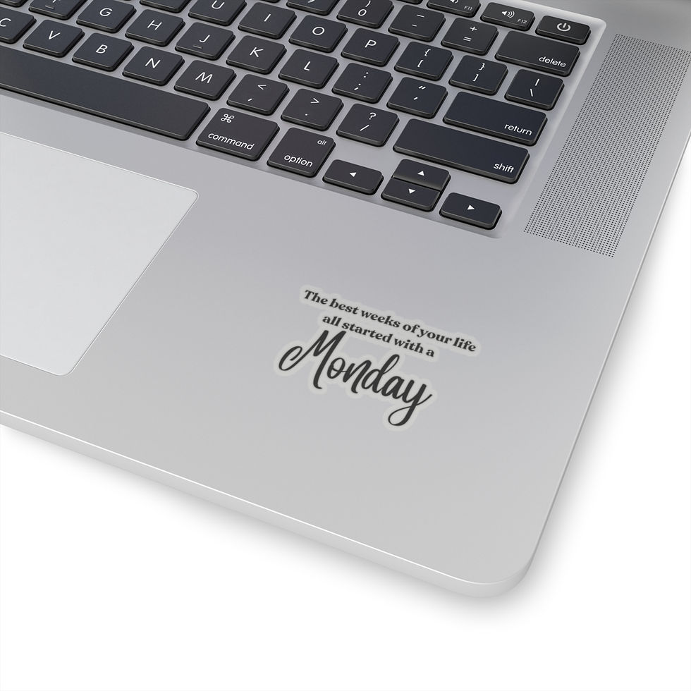 Thumbnail: Monday Motivation Kiss-Cut Stickers - Fun Decor, Laptop | Cup Stickers