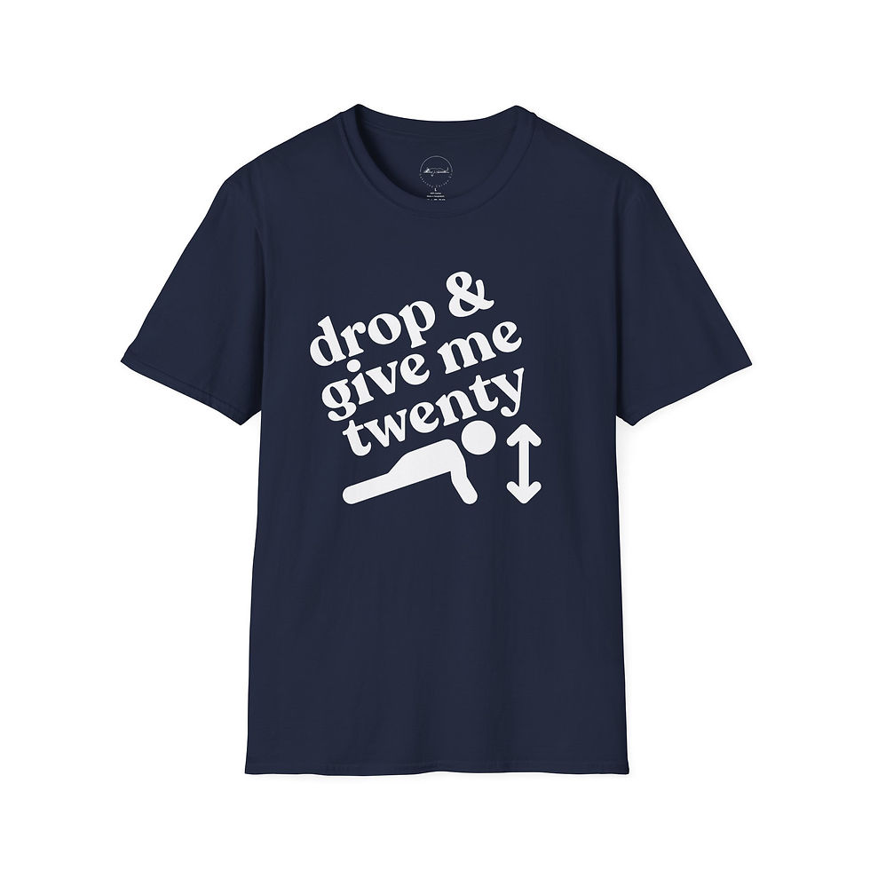 Thumbnail: Drop and Give Me Twenty Push-Up Workout Unisex T-Shirt, Fitness Tee