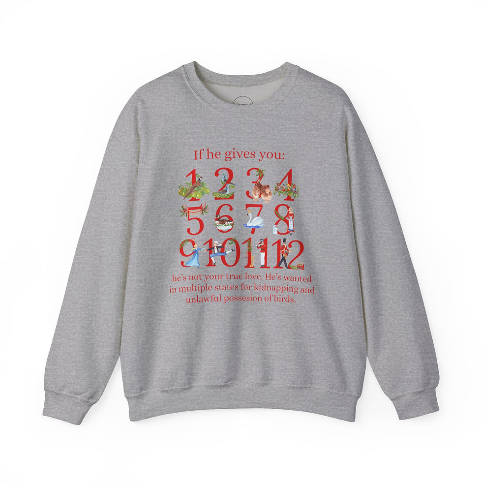 Thumbnail: 12 Days of Christmas Funny Crewneck Sweatshirt