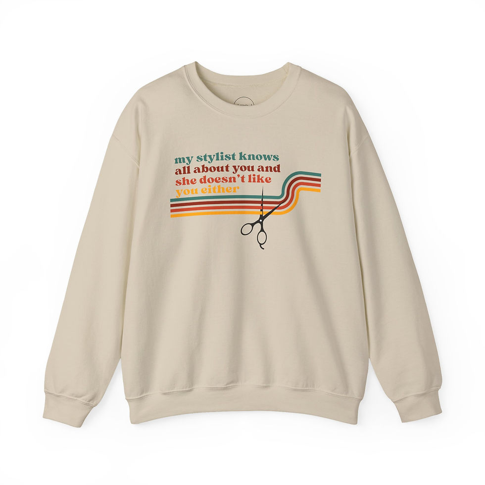 Thumbnail: My Stylist Knows All About You Crewneck Sweatshirt with Retro Stripes