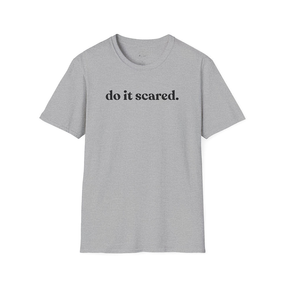 Thumbnail: Do It Scared T-Shirt — Minimal Motivational Quote Unisex Tee