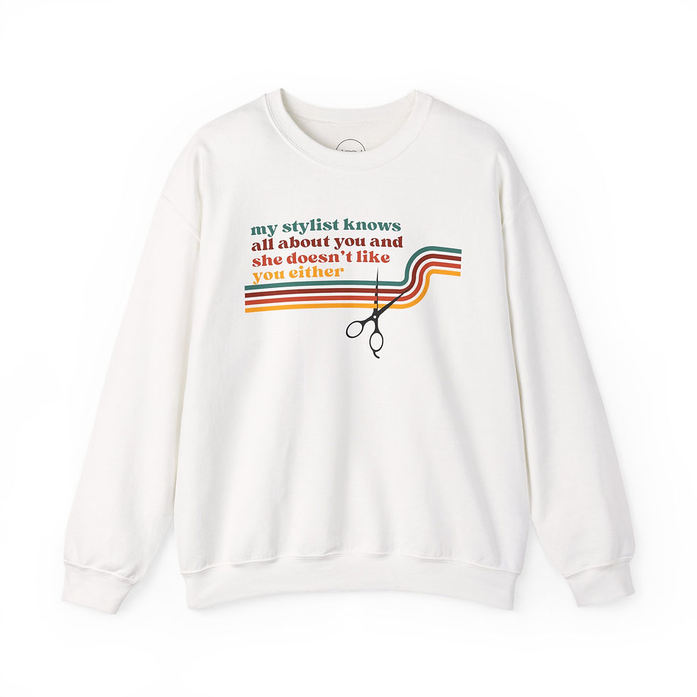 Thumbnail: My Stylist Knows All About You Crewneck Sweatshirt with Retro Stripes