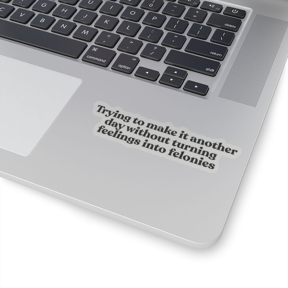 Thumbnail: Feelings into Felonies Kiss-Cut Stickers - Fun Decor, Laptop | Cup Stickers