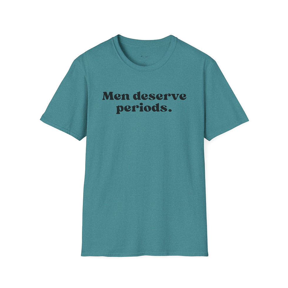 Thumbnail: Men Deserve Periods Unisex Softstyle T-Shirt, Feminist Tee, Casual Wear