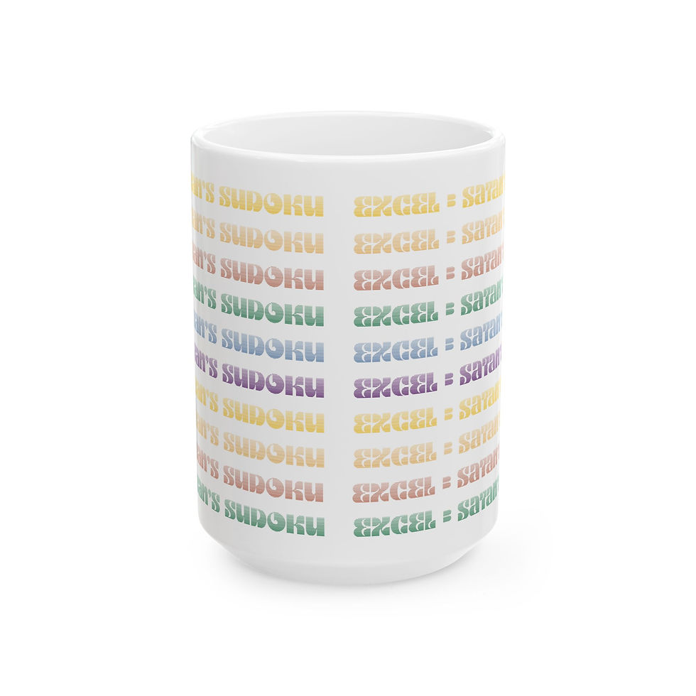 Thumbnail: Excel Funny Ceramic Mug, Gift, Excel Office Humor Cup, 15oz