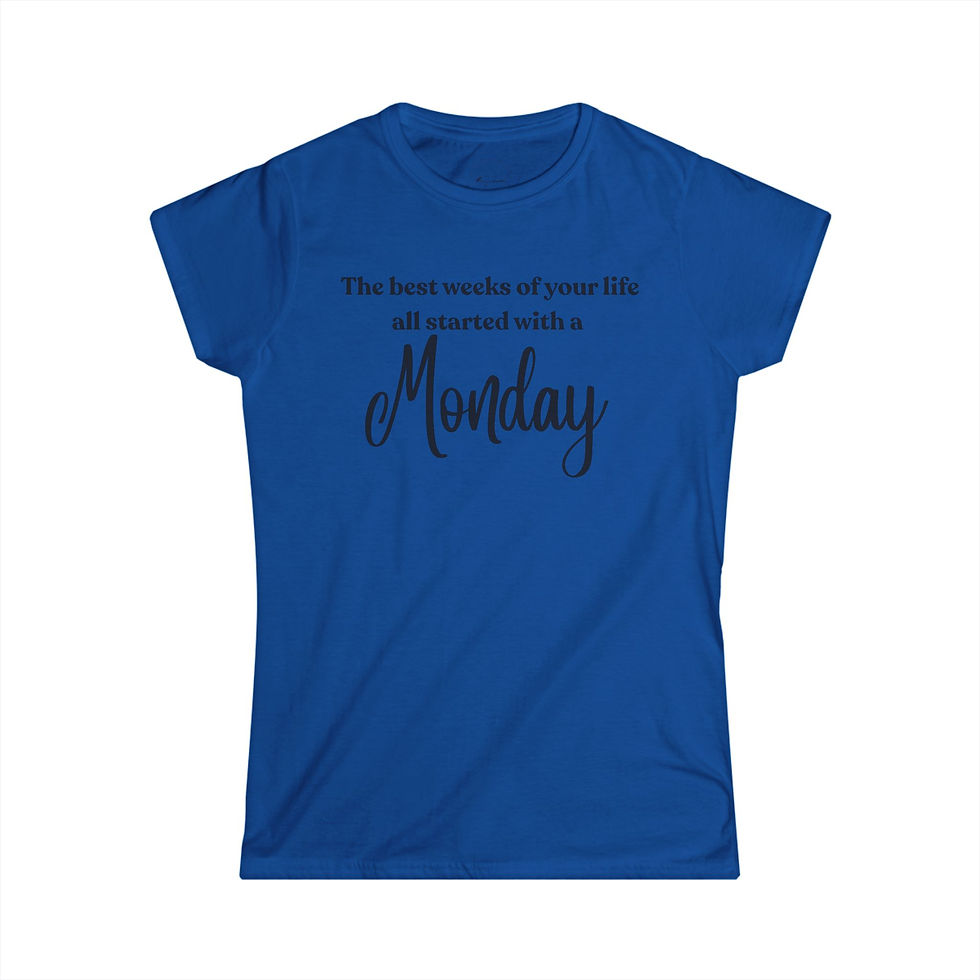 Thumbnail: Days of the Week- Monday - Women's Softstyle Tee, Everyday Top