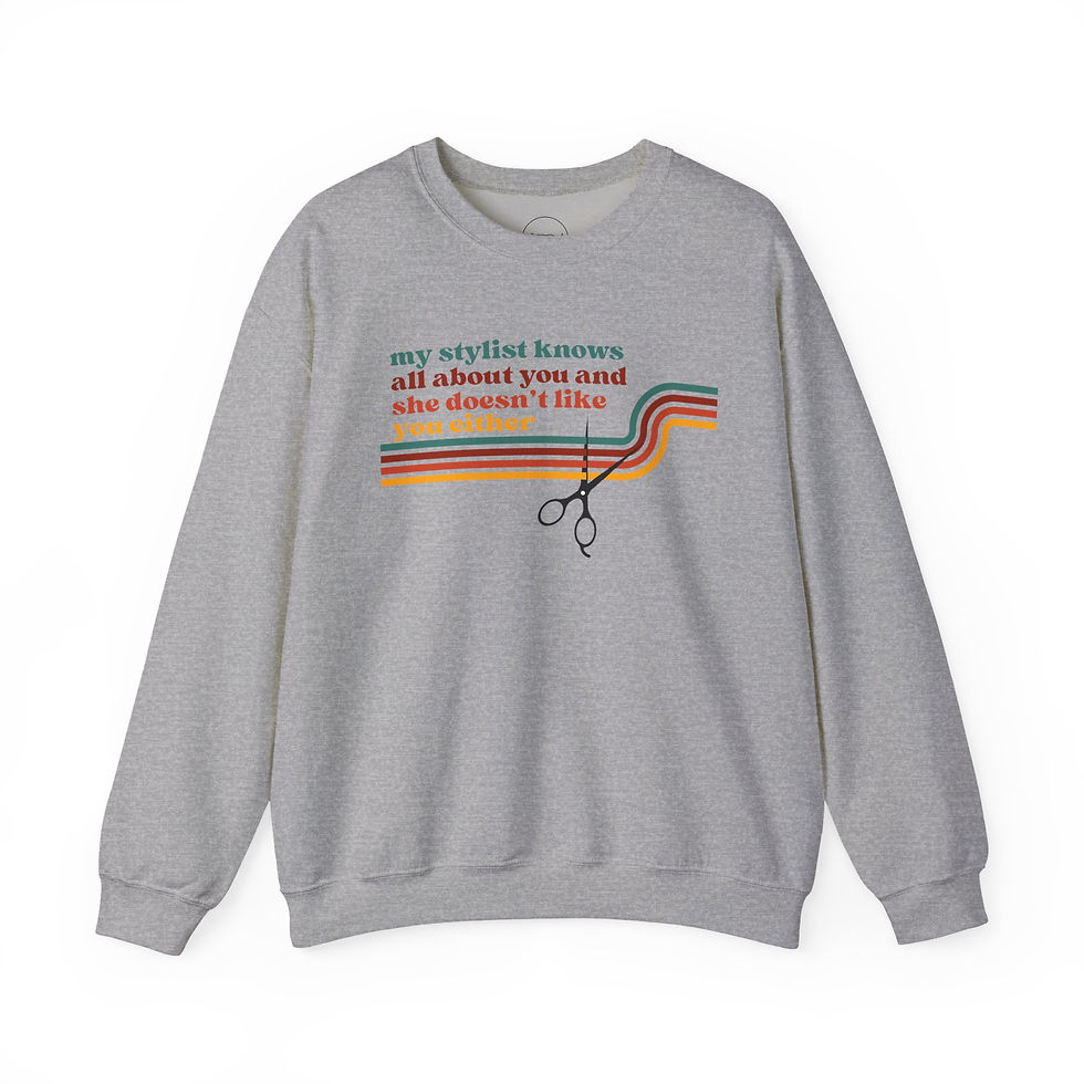 Thumbnail: My Stylist Knows All About You Crewneck Sweatshirt with Retro Stripes