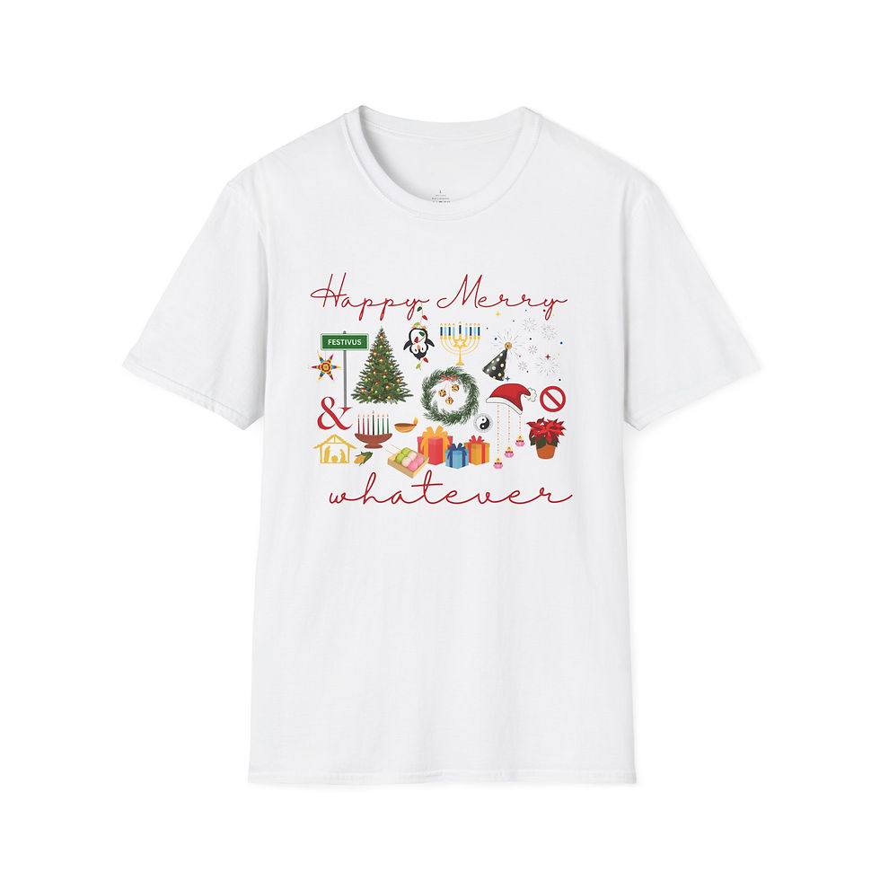Thumbnail: Happy Merry Whatever, Holiday Icons Unisex T-shirt