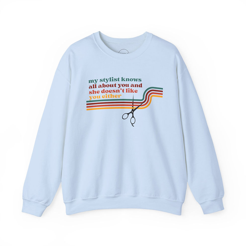Thumbnail: My Stylist Knows All About You Crewneck Sweatshirt with Retro Stripes