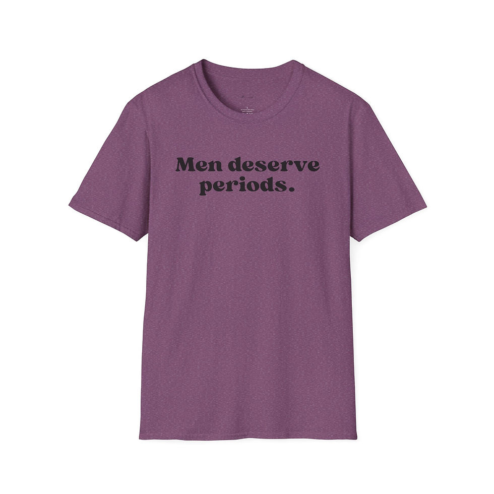 Thumbnail: Men Deserve Periods Unisex Softstyle T-Shirt, Feminist Tee, Casual Wear