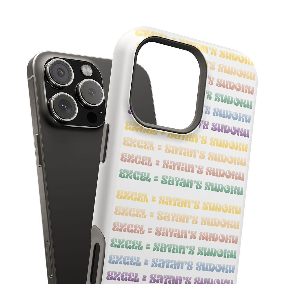 Thumbnail: Magnetic Impact-Resistant Phone Case with Excel Design, Durable Phone Protection