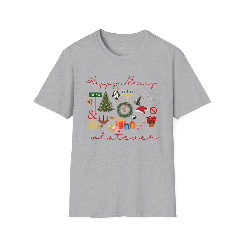 Thumbnail: Happy Merry Whatever, Holiday Icons Unisex T-shirt