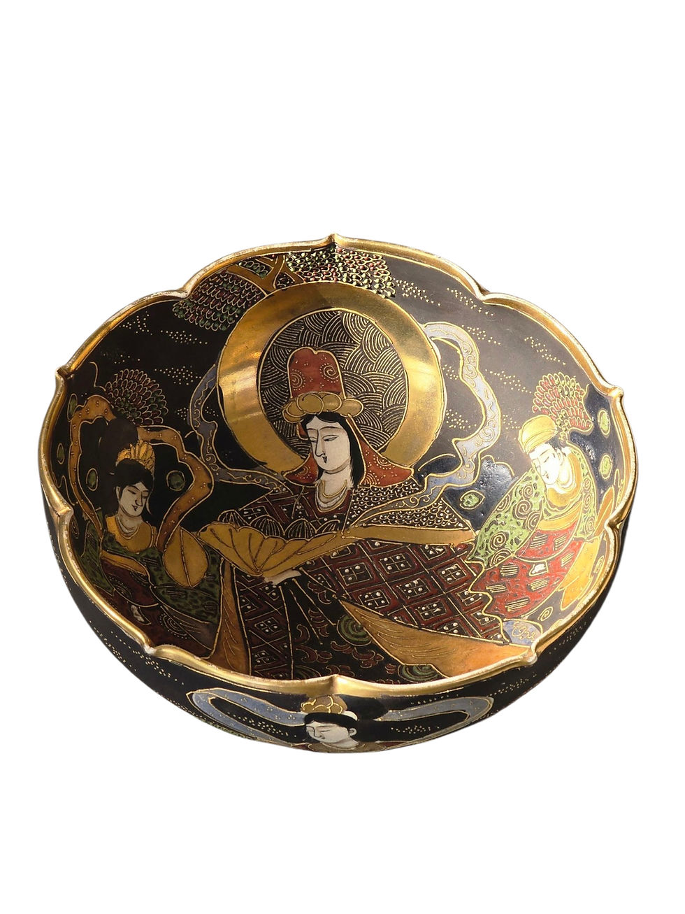 קערת סאטסומה יפנית (Satsuma ware), מסוף המאה ה־19 או תחילת המאה ה־20.