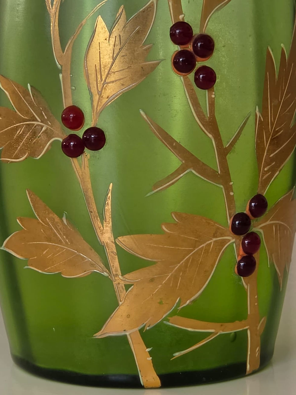 תמונה ממוזערת: אגרטל זכוכית צרפתי Art Nouveau, מיוחס ל-Legras & Cie / Montjoye, סביב 1900