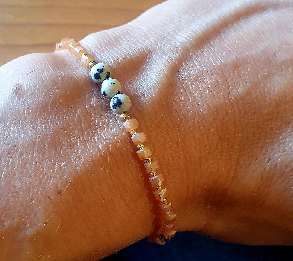 Miniaturbild: Giulietta | Armband mit Hämatit und Dalmatinerstein