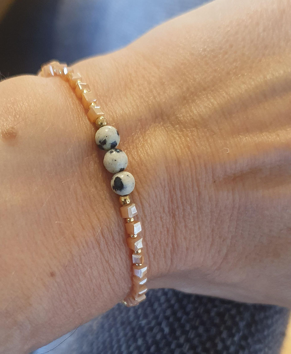 Miniaturbild: Giulietta | Armband mit Hämatit und Dalmatinerstein