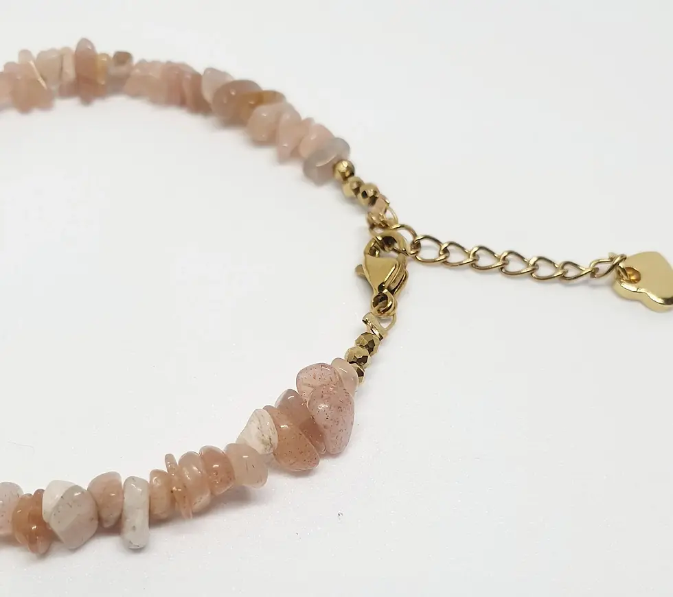 Miniaturbild: MARISSA | Armband aus Sonnenstein-Splitterperlen und Hämatit