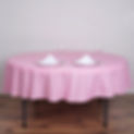Baby Pink 90" Round Polyester table topper