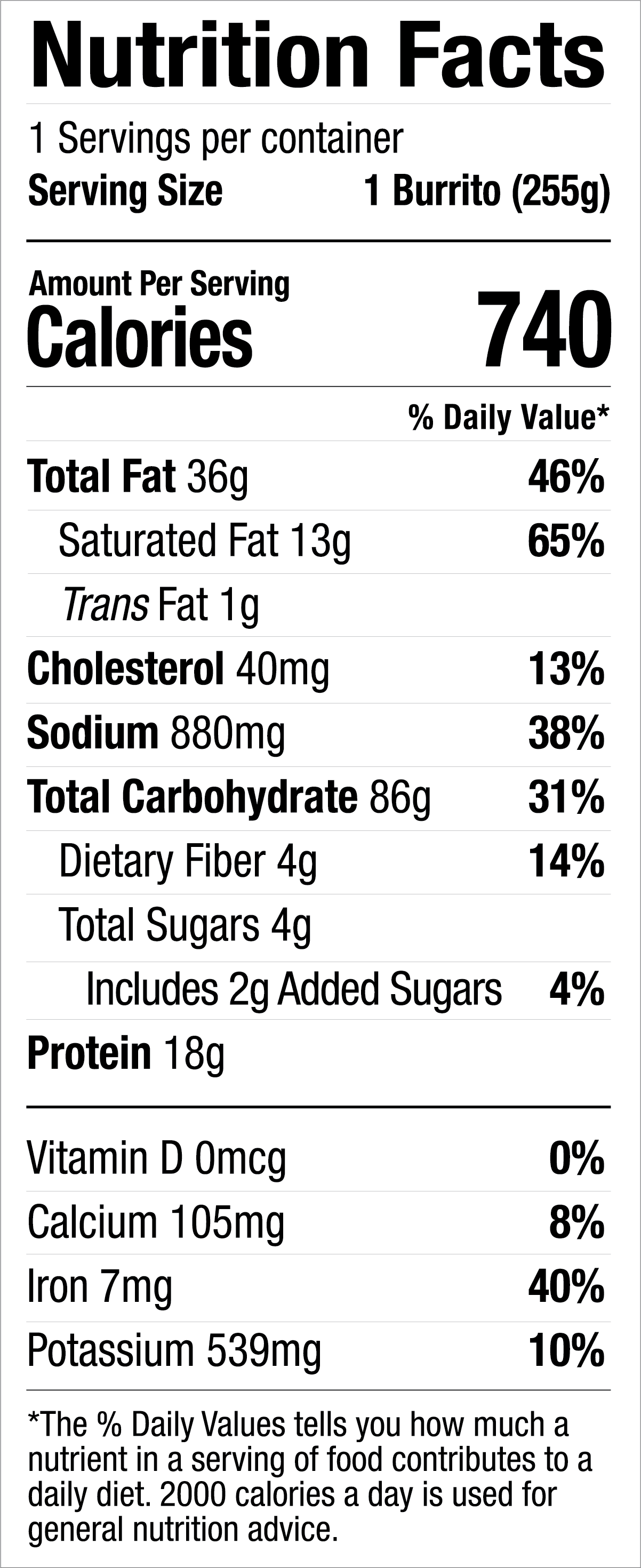 Beef Bean Tina s Burritos burritos-nutrition